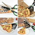 thumbnail image 4 of Tijeras de pizza de acero inoxidable Master Chef's Companion para cortar sin esfuerzo, revestimiento antiadherente para cortes suaves, duraderas y aptas para lavavajillas, corte y sirva su camino, 4 of 5