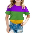 thumbnail image 3 of Tiijoy Toddler Girls Carnival Color Block T Shirt Short Sleeve T-Shirt Tee, Sizes 2-3, 3 of 3
