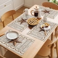 thumbnail image 5 of Western Texas Star Retro Placemats Set of 6 Country Farmhouse Gray Wood Grain Place Mats Indoor Wipeable Table Mats Washable Dining Table Placemats for Kitchen Holiday Party Home Decor 13x19 Inch, 5 of 9