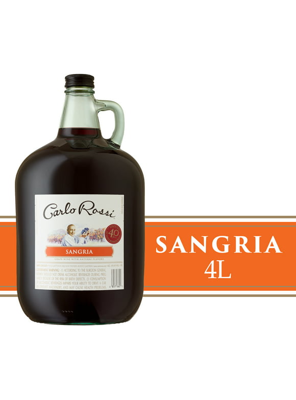 Carlo Rossi Red Sangria Red Wine, California, 4L Glass Bottle