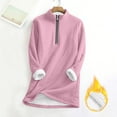 thumbnail image 2 of YABCSAZ Fleece Sweatshirts for Women Winter Warm Sherpa Lined Half Zip Crewneck Pullover Loungewear Soft Comfy Long Sleeve Tunic Tops, 2 of 9
