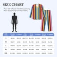 thumbnail image 4 of Goofa Yellow Blue Mexican Blanket Stripes for 2-piece Loungewear Set Men’s Sleepwear Set Soft PJs Cozy loungewear Comfy Sleep Set Winter Pajamas-Small, 4 of 7