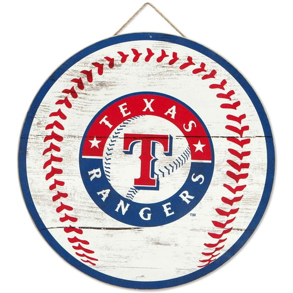 Texas Rangers 18'' x 18'' Baseball Wood Sign