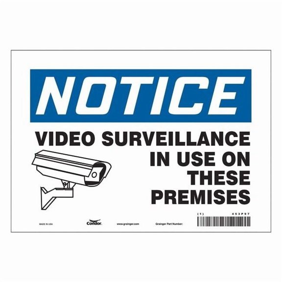 Condor Safety Sign,7 in x 10 in,Vinyl 453P97