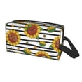 thumbnail image 2 of Goofa Cute Sunflowers Printed Toiletry Bag with Handle,Large Capacity Travel Makeup Cosmetic Bag for Women, Carry on Airport Airline Compliant Bag, 2 of 9