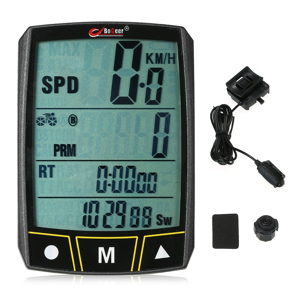 Waterproof Wired Wireless Cycling Bicycle LCD Backlight Odometer Speedometer New