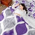 thumbnail image 4 of Homewish Purple Boho Spiral 7-Piece Twin Bedding,Abstract Geometric Bedding Comforter Set,Reversible, 4 of 8