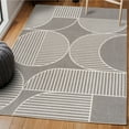thumbnail image 4 of JONATHAN Y SCN104C-4 Nordby High-Low Geometric Arch Scandi Striped Gray/Cream 4 ft. x 6 ft. Indoor/Outdoor Area Rug, Pet Friendly, Stain Resistant, Easy to Clean, for Patio, Living Room, Bedroom, 4 of 8