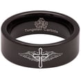 thumbnail image 5 of Angel Wings and Cross Tungsten Carbide Ring, 5 of 9