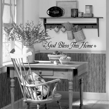 - RoomMates God Bless This Home Peel and Stick Wall Decals, Single Sheet