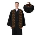 thumbnail image 4 of Easygdp Halloween With Pumpkins Unisex Adult Graduation Stole Shawl 36" Long for Academic Commencements Shawl-Sharp Corner, 4 of 7