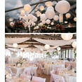 thumbnail image 3 of (5-PACK) 12" White Round Paper Lantern, Even Ribbing, Hanging Decoration, 3 of 5