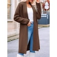 thumbnail image 4 of Womens Long Cardigan Sweaters Chunky Open Front Oversized Slouchy Knit Fall Trendy Coatigan Jackets Brown XL, 4 of 5