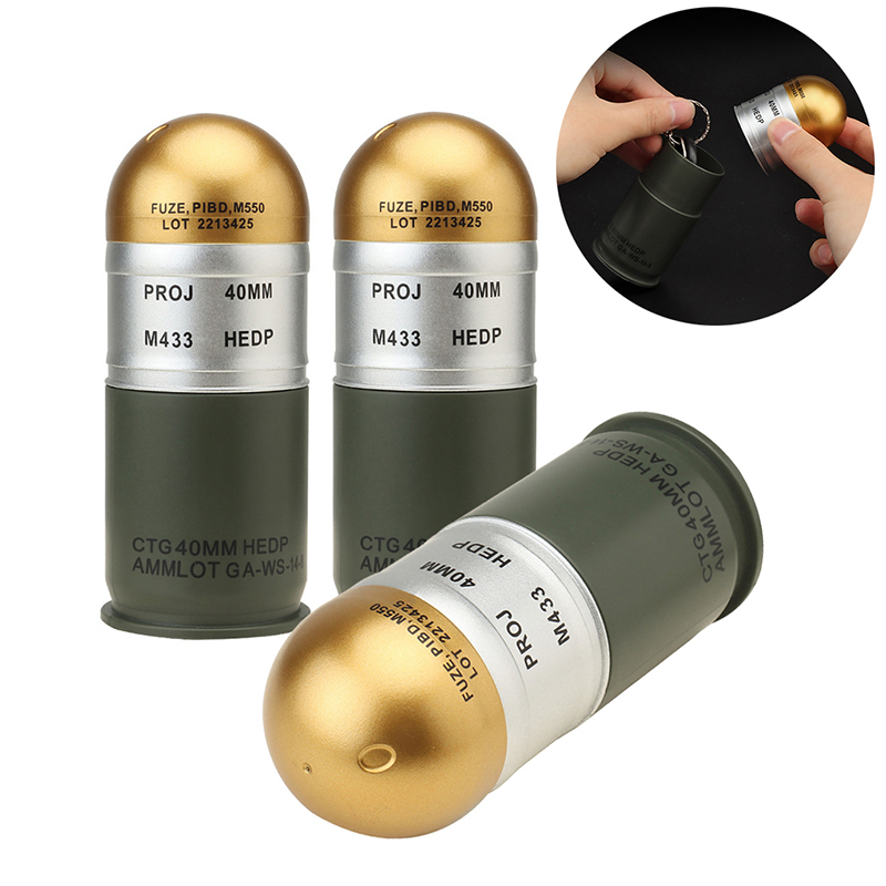 M433 HEDP 40mm Cartridge Dummy Grenade Model Collection Toy Mini