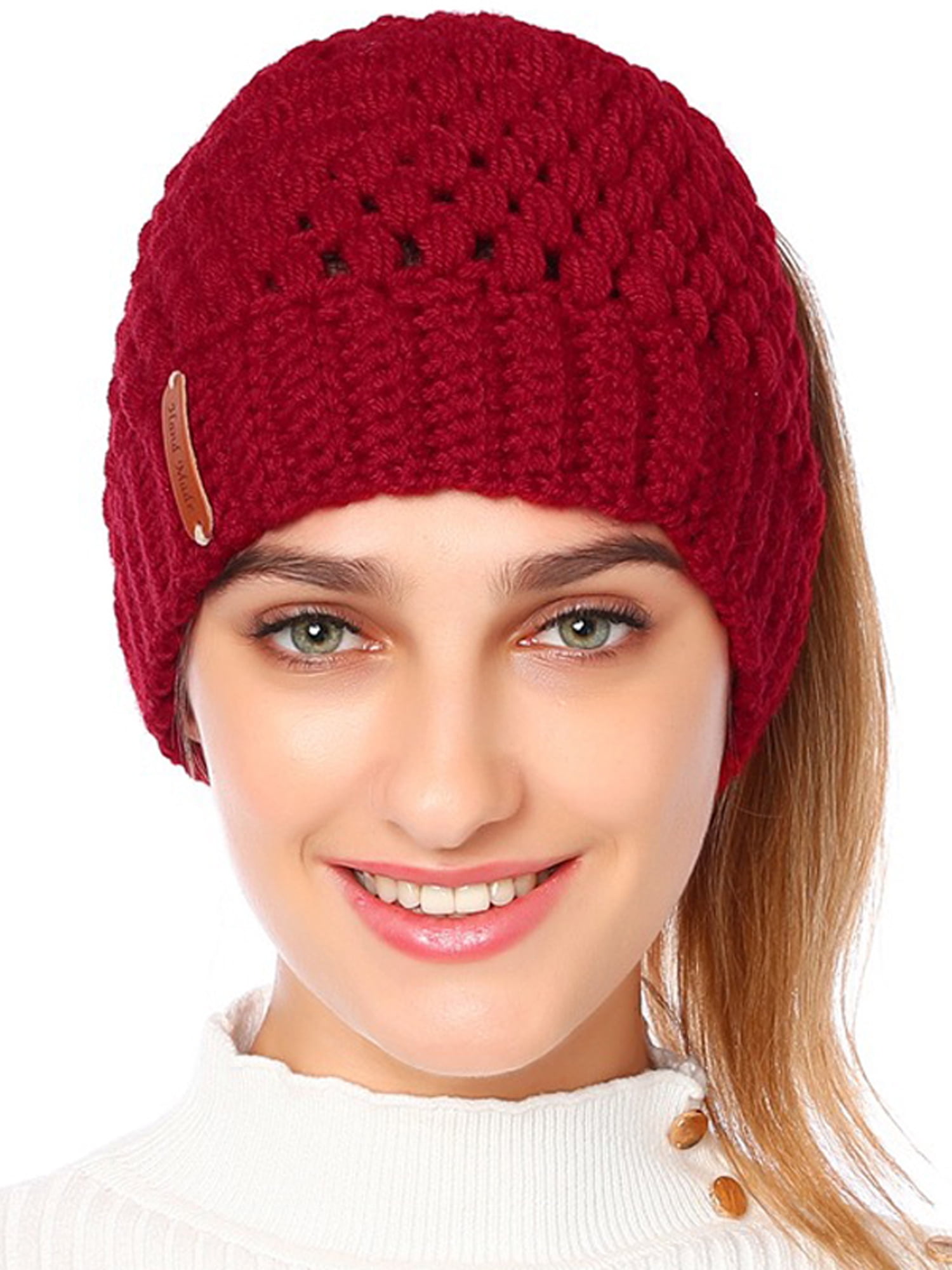 Woolen Velvet Womens Knitted Ponytail 