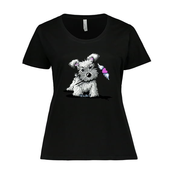 Inktastic Schnauzer with Heart Women's Plus Size T-Shirt