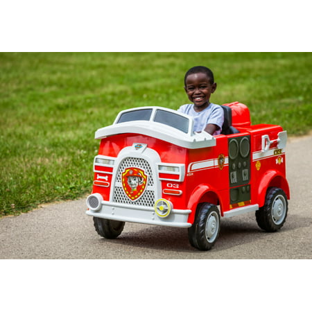 Paw Patrol Fire Truck 6 Volt powered Ride On Toy by Kid Trax, Marshall