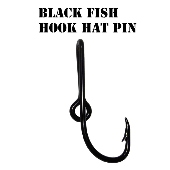 Black Fish Hook Hat Pin Black Hat Hook Clip