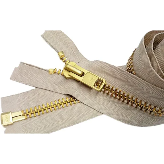 YKK® 32" Extra Heavy Duty Jacket Zipper YKK #10 Brass Separating ~ Color 572 Lt. Beige (1 Zipper/Pack)
