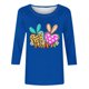 thumbnail image 4 of Camisetas Casuales de las Mujeres Impresas 3/4 Manga Cuello Redondo Blusa, Moda Ligera Superior para el Hogar Y el Uso Diario, Cómoda Imitación de la Tela Del Estante, 4 of 6