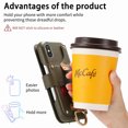 thumbnail image 3 of ELEHOLD Case for iPhone XS/X, RFID Blocking Zipper Leather Wallet Stand Case with Card Slot & Wrist Strap & Ring Holder,Midnightgreen, 3 of 10
