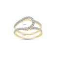 thumbnail image 4 of 1/3 CT Round Cut White Cubic Zirconia Enhancer Curve Guard Ring In 14K Yellow Gold Plated 925 Sterling Silver (Color: White, Clarity: VVS1-VVS2, 0.33 Cttw) -8.5, 4 of 8