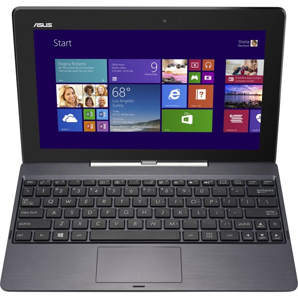 Asus Transformer Book 10 1 Touchscreen 2 In 1 Laptop Intel Atom Z3740 2gb Ram 64gb Ssd Windows 8 With Bing Gray T100ta C1 Gr B Walmart Com Walmart Com