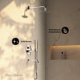 thumbnail image 2 of Ivy 1.8 GPM Wall Mount Fixed Shower Head with Hand Sprayer and Tub Filler in Polished Chrome, Valve Included, 2 of 7