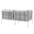 thumbnail image 3 of Harmony Sunbrella Basket Weave Outdoor Patio Aluminum Loveseat, 3 of 6