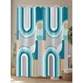 thumbnail image 4 of Shower Curtains for Bathroom-72"x72", Mid Century Abstract Art Waterproof Bath Curtain Grommet Shower Curtain Set with Hooks, Stripe Color Block Washable Bath Accessories, 4 of 6