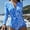 Blue, variant on ALove Women Rash Guard One Piece Print Swimsuir UV UPF 50 Sun Protection Swimming Bathing