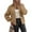 Khaki, variant on Women's Knitted Cardigan Short Knit Round Neck Open Front Sweater Button Down, Elegant and Casual, Ideal for Office and Everyday Outings,Army Green,M