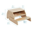 thumbnail image 3 of ECR4Kids Multipurpose Flip-Flop Step Stool and Chair, Childrens Furniture, Natural, 3 of 9
