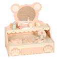 thumbnail image 2 of Little Girls' Makeup Table with Mirror,Kids Vanity Set with Storage Drawer,Toddler Pretend Play Vanity Desk with 8 Makeup Accessories,Princess Vanity for 3+ Years Old Kids, 2 of 16