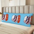 thumbnail image 6 of Easygdp Sushi Salmon Surfing Long Body Pillowcase - Super Soft Microfiber Body Pillow Case - Envelope Closure, Cool, Anti-Fading- 20x54 in, 6 of 8