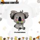 thumbnail image 3 of 3 Pcs Koala Shape Mylar Foil Balloons Critter Woodland Themed Birthday Baby Shower Party Decors Supplies, 3 of 4