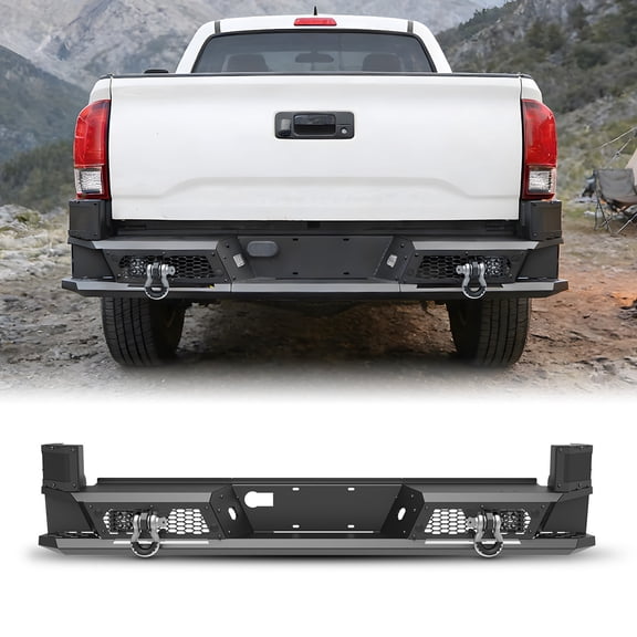 Heavy Duty Steel Rear Bumper for 2016-2023 Toyota Tacoma,Back Bumper Offroad Bumper