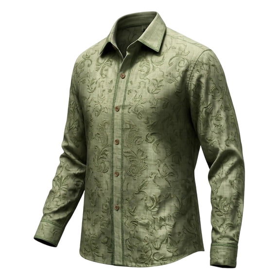 Floral Shirts for Men Classic Button Down Long Sleeve Dress Shirts Daily Fashion Shirts