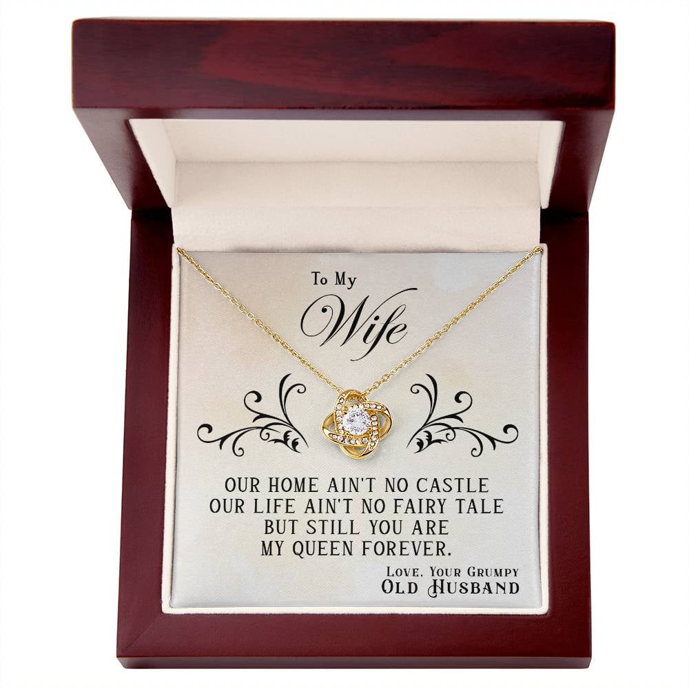 Wife Necklace Gift from Husband, Love Knot , Perfect gift for Valentines day, Anniversary, Birthday
