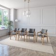 thumbnail image 5 of Juego de Comedor de Madera con 6 Sillas Tapizadas para 6 Personas, Mesa y Sillas para Comedor y Cocina, Midtown Concept Ibiza, Roble y Gris Oscuro, 5 of 5