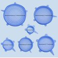 thumbnail image 5 of Silicone Stretch Lids, Silicone Bowl Covers Reusable Silicone Food Wrap, Bowl Covers Keep Food Fresh, 6 Sizes Food Saver Covers Fit Various Sizes and Shapes Kitchen Containers 12 Pack, 5 of 5