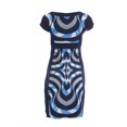 thumbnail image 2 of OLIAN Maternity Women's Abstract Print Colorblock Dress X-Small Black, 2 of 2