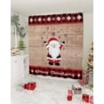 thumbnail image 2 of Merry Christmas Bathroom Shower Curtains with Hooks, Gnome Elves on Retro Wooden Board Waterproof Fabric Washable Shower Curtain for Home Hotel Bathtub Decor 72x84 Inches, 2 of 7