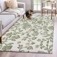 thumbnail image 2 of Spring Flowers Large Area Rugs for Bedroom Living Room, Soft Non Slip Carpet Bedside Rug, Farmhouse Sage Green Pastoral Floral Leaf Rectangular Floor Cover Kitchen Accent Rug 3'x5' for Office, 2 of 9
