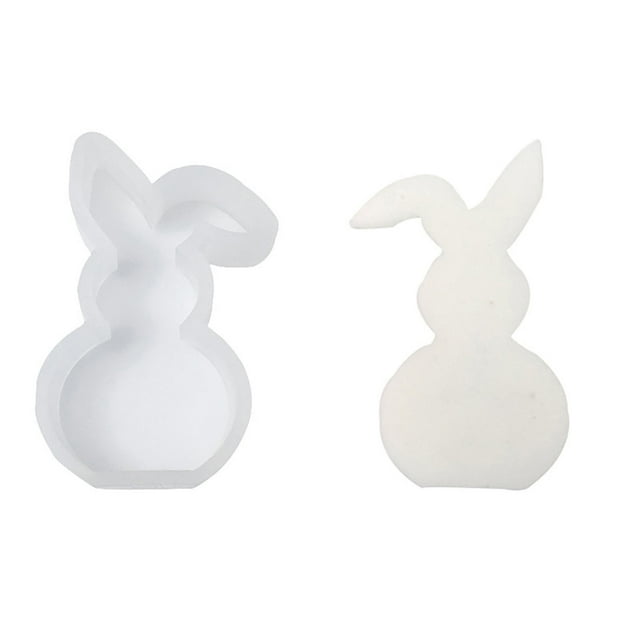 Cute Rabbit Scented Candle Silicone DIY Plaster Animal Ornament Scented Wax Valentine's Day Scented Wax Making