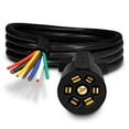 thumbnail image 1 of True Mods 8ft 7-Way Trailer Plug Cord Wiring Harness [7-Pin Trailer Wire Cable] [Brake & Light Control] [10-14AWG] 7 Prong Trailer Light Cord Wiring Connector for RV, 1 of 4