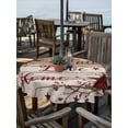 thumbnail image 2 of Outdoor Tablecloth with Umbrella Hole for Patio/Picnic/Party/Camping, Vintage Farmhouse Waterproof Table Cloth Round Cover Washable, Brown Country Star Berries Wooden Grain (Dia 60"), 2 of 8
