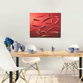 thumbnail image 5 of Susaid Floating Red Chili Peppers Pattern Canvas Wall Decor Poster Framed Artwork Decoration for Bedroom Home Office Ready to Hang,Horizontal, 5 of 6