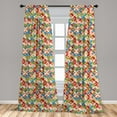 thumbnail image 5 of Ambesonne Geometric Curtains, Japanese Interlocking, Pair of 28"x95", Multicolor, 5 of 5