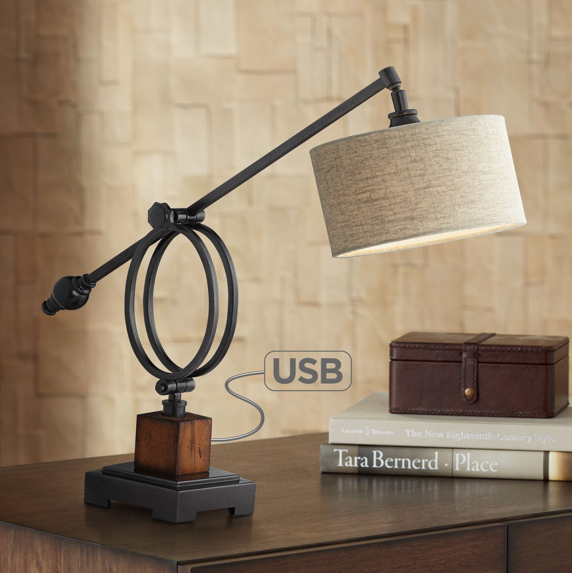 Uttermost Henley Boom Desk Lamp With Usb Port Com